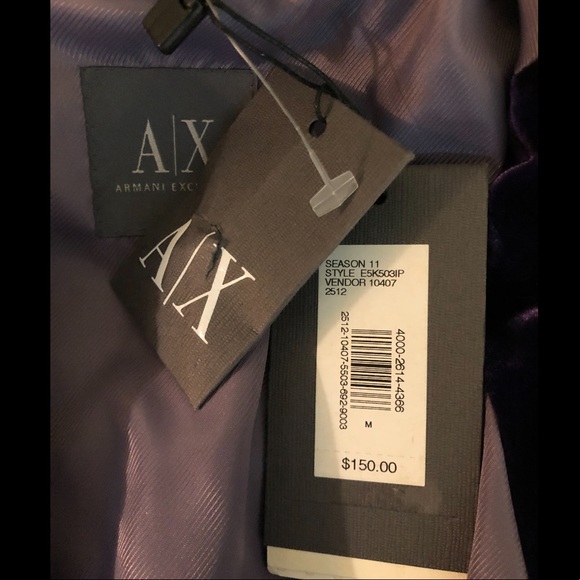 Armani Exchange NWT purple velvet top - Picture 14 of 14